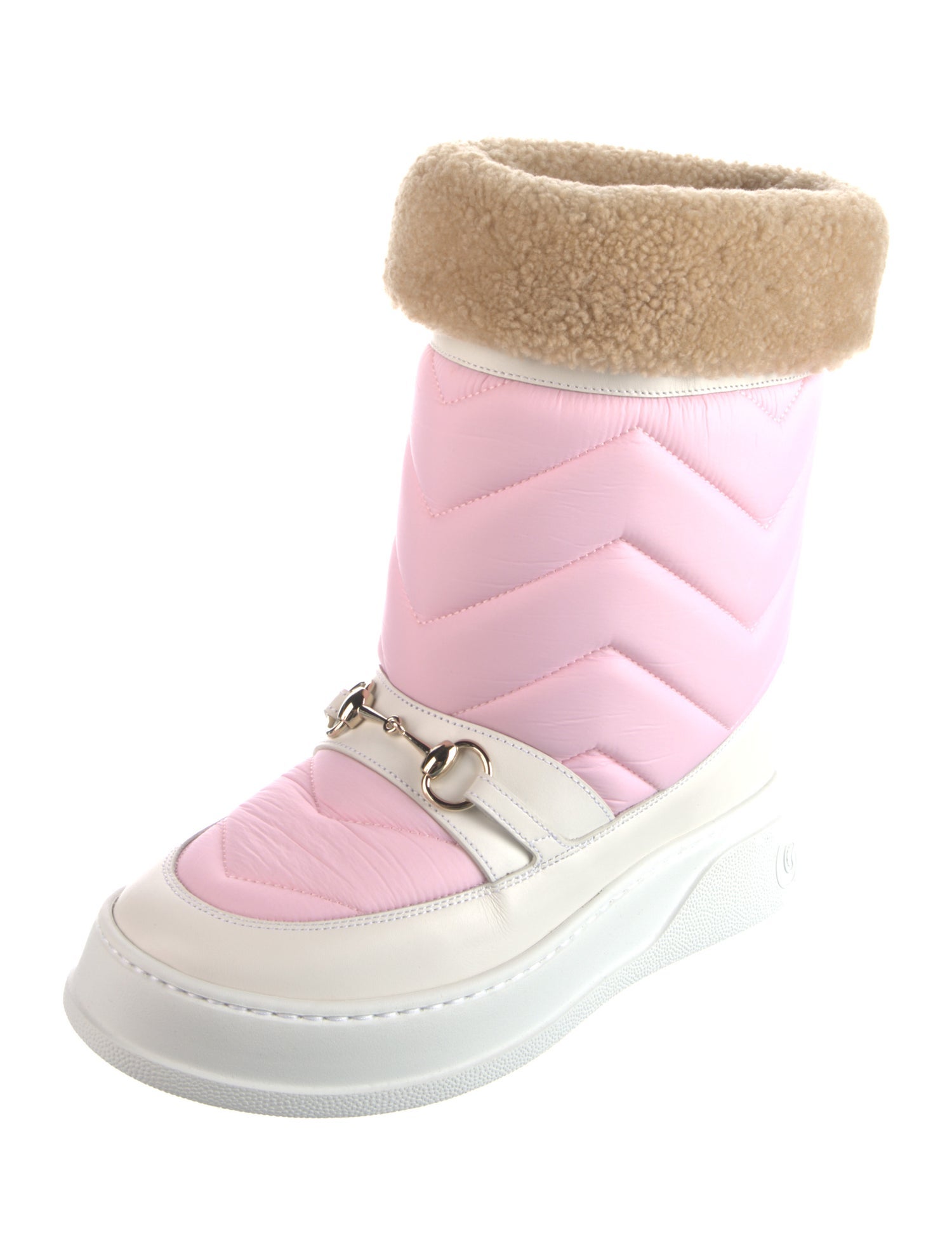 Gucci Horsebit Accent Nylon Lace-Up Boots w/ Tags